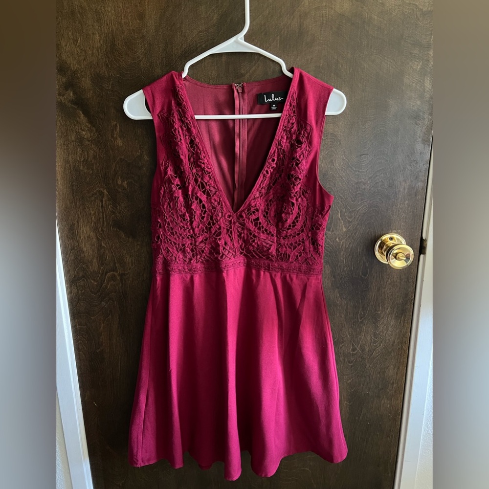Semi formal maroon dress from Lulus